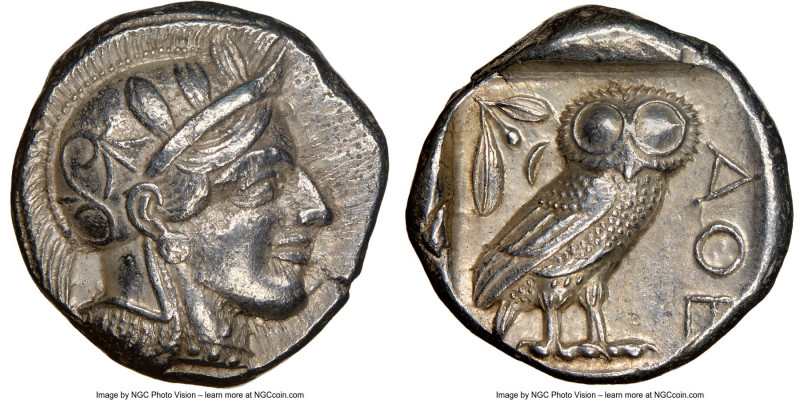 ATTICA. Athens. Ca. 440-404 BC. AR tetradrachm (23mm, 17.16 gm, 10h). NGC Choice...