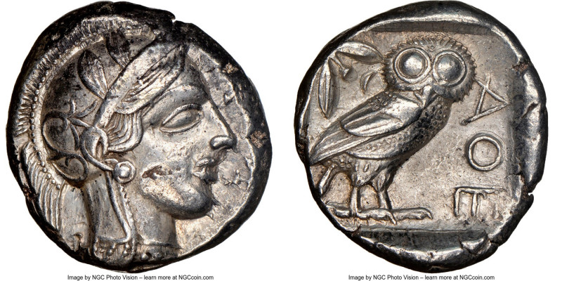 ATTICA. Athens. Ca. 440-404 BC. AR tetradrachm (23mm, 17.12 gm, 7h). NGC Choice ...
