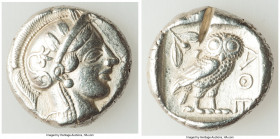 ATTICA. Athens. Ca. 440-404 BC. AR tetradrachm (23mm, 17.20 gm, 7h). XF, Full Crest, test cut, brushed. Mid-mass coinage issue. Head of Athena right, ...