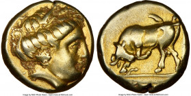 LESBOS. Mytilene. Ca. 377-326 BC. EL sixth-stater or hecte (11mm, 2.53 gm, 6h). NGC Choice VF 4/5 - 3/5, brushed. Head of Persephone right, hair upswe...