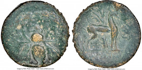 IONIA. Ephesus. Ca. 200-150 BC. AE (19mm, 4.78 gm, 12h). NGC Fine 4/5 - 2/5, edge cuts. E-Φ, bee with straight wings, seen from above; all within wrea...