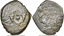 JUDAEA. Hasmoneans. Alexander Jannaeus (103-76 BC). AE prutah (18mm). NGC XF. Double cornucopia adorned with ribbons, pomegranate between horns, borde...