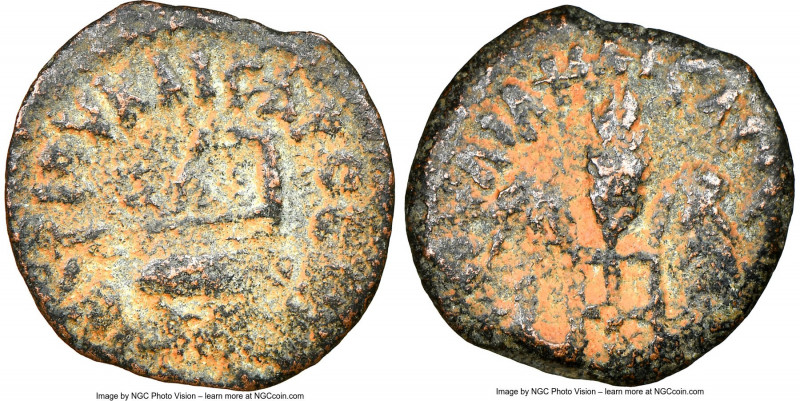 JUDAEA. Roman Procurators. Pontius Pilate (AD 26-36). AE prutah (15mm, 8h). NGC ...