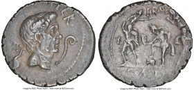 Cnaeus Pompeius Magnus (Pompey the Great) (died 48 BC). AR denarius (20mm, 3.74 gm, 12h). NGC Choice VF 4/5 - 3/5. Posthumous issue of uncertain mint ...