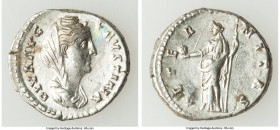 Diva Faustina Senior (AD 138-140/1). AR denarius (19mm, 3.45 gm, 6h). Choice VF. Rome, AD 141-161. DIVA-FAVSTINA, draped bust of Diva Faustina Senior ...