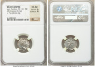 Marcus Aurelius (AD 161-180). AR denarius (17mm, 3.23 gm, 12h). NGC Choice AU 4/5 - 4/5. Rome, AD 162-163. IMP M AVREL ANTONINVS AVG, bare head of Mar...