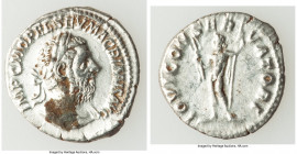 Macrinus (AD 217-218). AR denarius (20mm, 2.52 gm, 5h). XF. Rome, AD 217-218. IMP C M OPEL SEV MACRINVS AVG, laureate, cuirassed bust of Macrinus righ...