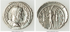 Maximinus I (AD 235-238). AR denarius (21mm, 2.67 gm, 6h). Choice XF. Rome, AD 236. IMP MAXIMINVS PIVS AVG, laureate, draped, cuirassed bust of Maximi...