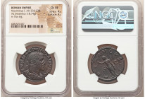Maximinus I (AD 235-238). AE sestertius (31mm, 18.74 gm, 11h). NGC Choice VF 4/5 - 4/5. Rome, AD 236. IMP MAXIMINVS PIVS AVG, laureate, draped, and cu...