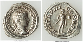 Gordian III (AD 238-244). AR denarius (22mm, 3.06 gm, 12h). XF. Rome, 4th issue, AD 241-243. IMP GORDIANVS PIVS FEL AVG, laureate, draped and cuirasse...