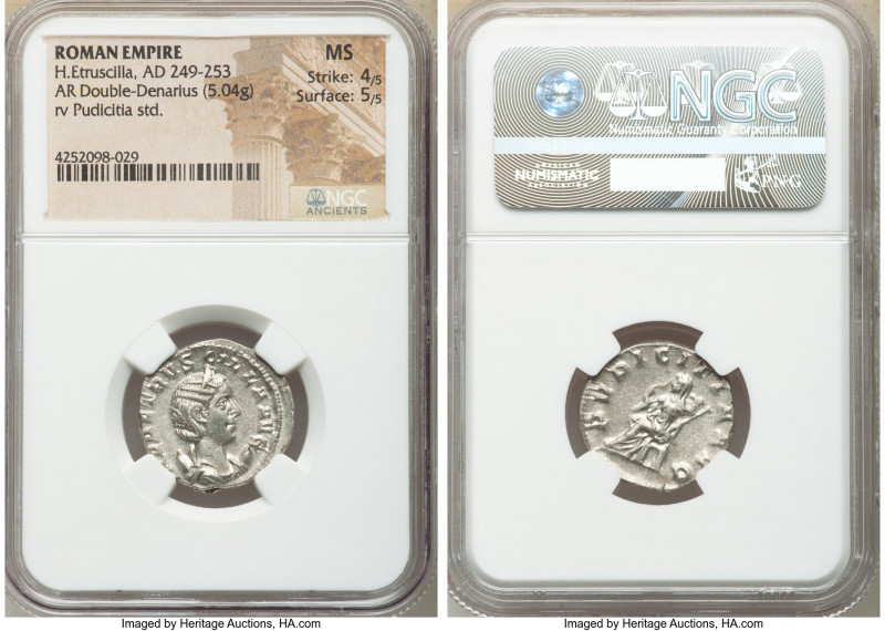 Herennia Etruscilla (AD 249-253). AR antoninianus (22mm, 5.04 gm, 1h). NGC MS 4/...