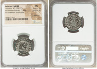 Aurelian (AD 270-275). BI antoninianus (23mm, 3.95 gm, 6h). NGC MS 5/5- 4/5, Silvering. Siscia, 3rd Period, 6th officina. IMP C AVRELIANVS AVG, radiat...