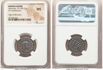 Maximian (AD 286-310). BI antoninianus (23mm, 1h). NGC MS. Antioch, 4th officina, AD 293. IMP C M A MAXIMIANVS P F AVG, radiate, cuirassed bust of Max...