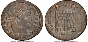Constantine I the Great (AD 307-337). AE3 or BI nummus (18mm, 12h). NGC MS. Trier, 1st officina, ca. AD 326. CONSTAN-TINVS AVG, laureate head of Const...