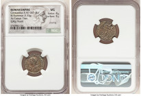 Constantine II, as Caesar (AD 337-340). AE3 or BI nummus (19mm, 3.33 gm, 7h). NGC MS 4/5 - 5/5, Silvering. Trier, 2nd officina, ca. AD 327-328. CONSTA...
