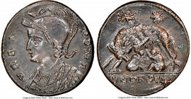 Constantinople Commemorative (ca. AD 330-340). AE3 or BI nummus (17mm, 5h). NGC MS. Arles, 2nd officina, AD 332-333, struck under Constantine I to com...