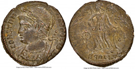 Constantinople Commemorative (ca. AD 330-340). AE3 or BI nummus (17mm, 11h). NGC MS. Arles, 1st officina, AD 333-334, struck under Constantine I to co...