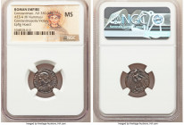Constantinople Commemorative (ca. AD 330-340). AE3 or BI nummus (17mm, 11h). NGC MS. Lugdunum, 1st officina, ca. AD 333-334, struck under Constantine ...