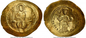 Constantine X Ducas (AD 1059-1067). AV histamenon nomisma (28mm, 6h). NGC AU, scratches. Constantinople. +IhS IXS RЄX-RЄSNANTIhm, Christ seated facing...
