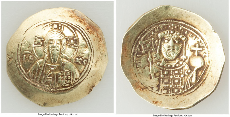 Michael VII Ducas (AD 1071-1078). AV/EL histamenon nomisma scyphate (29mm, 4.35 ...