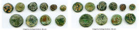 ANCIENT LOTS. Greek. Mixed. Lot of ten (10) AE issues. Good-Fine. Includes: (10) AE issues, various cities and motifs. Total ten (10) coins in lot. SO...