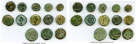 ANCIENT LOTS. Roman Provincial. AD 1st-3rd centuries. Lot of thirteen (13) AE. Fine-VF. Includes: AE issues (13) various emperors, mints, and types. T...