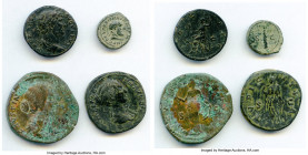 ANCIENT LOTS. Roman Imperial. Ca. AD end 1st-early 2nd centuries. Lot of four (4) AE issues. Fine-Choice VF. Includes: Various emperors and empresses ...