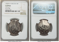 Charles III Cob 8 Reales 1762 P-V/Y Clipped NGC, Potosi mint, KM45. 23.07gm. 

HID09801242017

© 2020 Heritage Auctions | All Rights Reserved