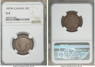 Victoria 25 Cents 1875-H G4 NGC, Heaton mint, KM5. One of the keys in series. 

HID09801242017

© 2020 Heritage Auctions | All Rights Reserved