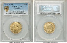 Charles IV gold 2 Escudos 1791 P-SF AU58 PCGS, Popayan mint, KM60.2. Accurately if not a bit conservative on grade. Lovely portrait and abundant luste...