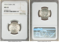 Republic 20 Centavos 1916 MS63 NGC, Philadelphia mint, KM13.2.

HID09801242017

© 2020 Heritage Auctions | All Rights Reserved