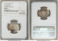 Republic 4-Piece Lot of Certified 20 Centavos NGC, 1) "Low Relief - Coarse Reeding" 20 Centavos 1915 - MS63 2) 20 Centavos 1920 - MS63 3) 20 Centavos ...
