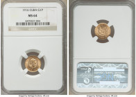 Republic gold Peso 1916 MS64 NGC, Philadelphia mint, KM16.

HID09801242017

© 2020 Heritage Auctions | All Rights Reserved