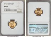 Republic gold 2 Pesos 1916 MS64 NGC, Philadelphia mint, KM17. Two year type. Satin surfaces with abundant luster. 

HID09801242017

© 2020 Heritag...