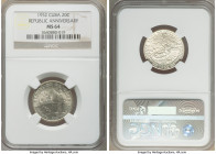 Republic 3-Piece Lot of Certified Assorted Multiple Centavos NGC, 1) 20 Centavos 1952 - MS64, KM24. 50th year of Republic Anniversary 2) 10 Centavos 1...