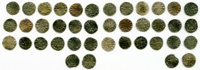 20-Piece Lot of Uncertified Assorted Deniers ND (12th-13th Century) VF, Includes (17) Le Marche, (2) St. Martial and (1) Deols. Average size 18.8mm. A...