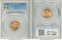 Republic gold 10 Francs 1900 MS64 PCGS, Paris mint, KM846, Gad-1017. AGW 0.0933 oz. 

HID09801242017

© 2020 Heritage Auctions | All Rights Reserv...