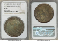 Naples & Sicily. Ferdinand IV 120 Grana 1791 DP/AP-M VF30 NGC, KM212, Dav-1407. 

HID09801242017

© 2020 Heritage Auctions | All Rights Reserved