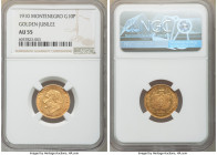 Nicholas I gold "Golden Jubilee" 10 Perpera 1910 AU55 NGC, KM9. Golden Jubilee. 

HID09801242017

© 2020 Heritage Auctions | All Rights Reserved