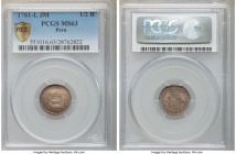Charles III 1/2 Real 1761 LM-JM MS63 PCGS, Lima mint, KM60.

HID09801242017

© 2020 Heritage Auctions | All Rights Reserved