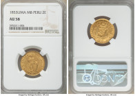 Republic gold 2 Escudos 1853 LM-MB AU58 NGC, Lima mint, KM149.2.

HID09801242017

© 2020 Heritage Auctions | All Rights Reserved