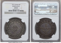 Barcelona. Joseph Napoleon 5 Pesetas 1812 XF45 NGC, KM69. Attractive, with aged gray patina and sharp details. Scarcer date and an appealing example. ...