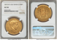 Alfonso XIII gold 100 Pesetas 1897(97) SG-V AU58 NGC, Madrid mint, KM708, Fr-347. AGW 0.9334 oz. 

HID09801242017

© 2020 Heritage Auctions | All ...