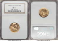 Pius XI gold 100 Lire Anno XV (1936) MS66 NGC, KM10, A choice example of the reduced diameter type.

HID09801242017

© 2020 Heritage Auctions | Al...