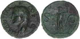 Agrippa 63 BC-12 AC
Römisches Reich - Kaiserzeit. As unter Caligula. Av. M AGRIPPA L F COS III Rv. SC Neptun
Rom
10,42g
RIC 58
ss/vz