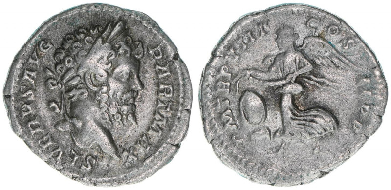 Septimius Severus 193-211
Römisches Reich - Kaiserzeit. Denar. Av. SEVERVS AVG P...