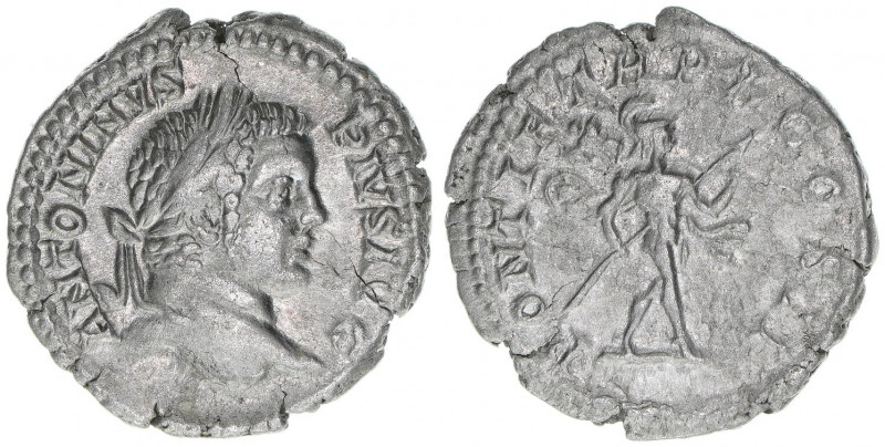 Caracalla 198-217
Römisches Reich - Kaiserzeit. Denar. Av. ANTONINVS PIVS AVG Rv...