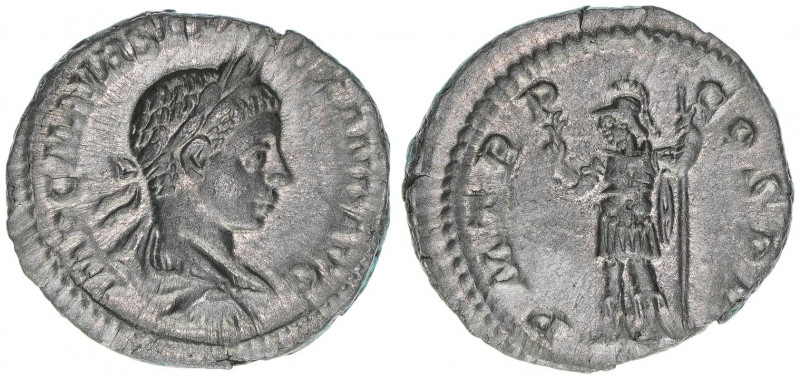 Severus Alexander 222-235
Römisches Reich - Kaiserzeit. Denar. Av. IMP C M AVR S...