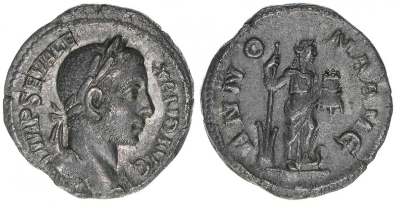 Severus Alexander 222-235
Römisches Reich - Kaiserzeit. Denar. Av. IMP SEV ALEXA...