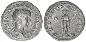 Gordianus III. Pius 238-244
Römisches Reich - Kaiserzeit. Antoninian. Av. IMP CAES M ANT GORDIANVS AVG Rv. PROVIDENTIA AVG
Rom
4,37g
RIC 4
ss/vz